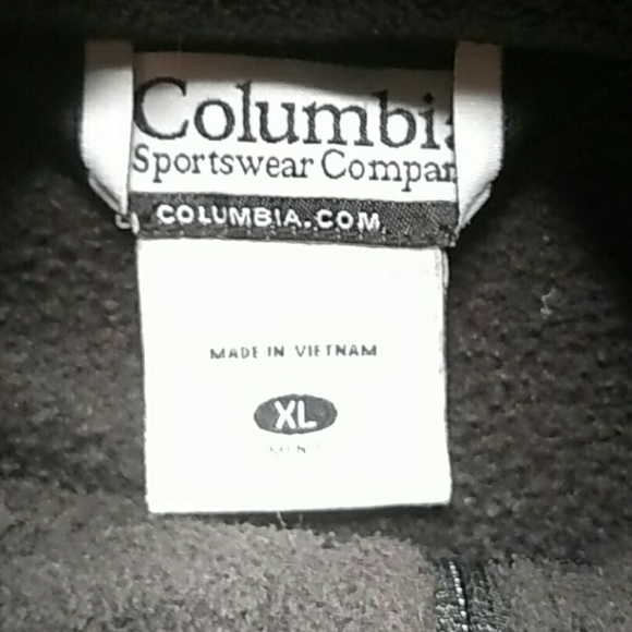 Columbia Black Full Zip Fleece Side Pockets Jacket - Picture 6 of 8